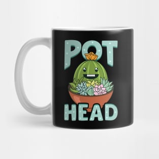 Cute & Funny Pot Head Plant Obsessed Gardening Pun Mug